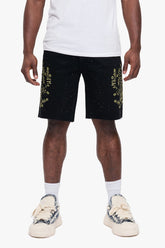 VALABASAS "Written" Denim Shorts Black - Gravity NYC
